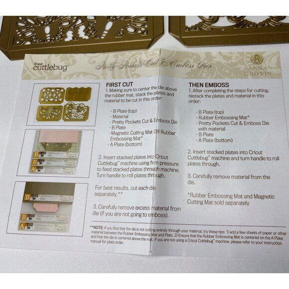 Anna Griffin Pretty Pockets Cut & Emboss Dies Cricut Cuttlebug Crafts - Picture 4 of 15